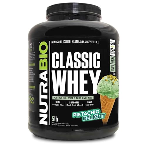 NutraBio Classic Whey Protein Powder- 25G of Protein Per Scoop - Ice Cream Cookie Dream, 2 Pounds