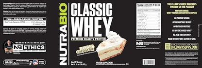 NutraBio Classic Whey Protein Powder- 25G of Protein Per Scoop - Ice Cream Cookie Dream, 2 Pounds