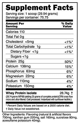 NutraBio Whey Protein Isolate Powder Supplement – 25g of Protein Per Scoop with Complete Amino Acid Profile - Soy and Gluten Free Protein Powder - Zero Fillers and Non-GMO - Alpine Vanilla - 2 Lbs