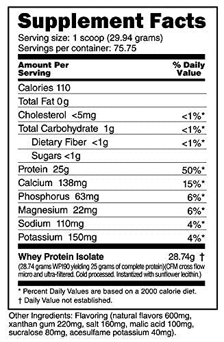 NutraBio Whey Protein Isolate Powder Supplement – 25g of Protein Per Scoop with Complete Amino Acid Profile - Soy and Gluten Free Protein Powder - Zero Fillers and Non-GMO - Alpine Vanilla - 2 Lbs