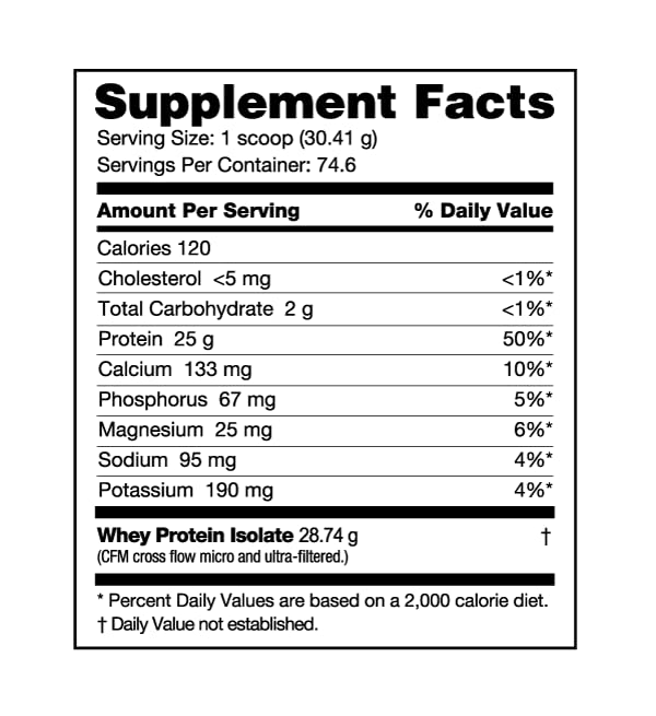 NutraBio Whey Protein Isolate Powder Supplement – 25g of Protein Per Scoop with Complete Amino Acid Profile - Soy and Gluten Free Protein Powder - Zero Fillers and Non-GMO - Alpine Vanilla - 2 Lbs