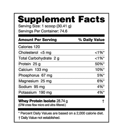 NutraBio Whey Protein Isolate Powder Supplement – 25g of Protein Per Scoop with Complete Amino Acid Profile - Soy and Gluten Free Protein Powder - Zero Fillers and Non-GMO - Alpine Vanilla - 2 Lbs