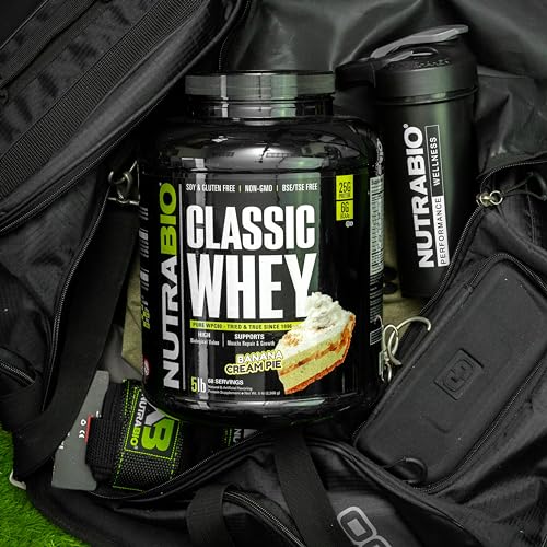 NutraBio Classic Whey Protein Powder- 25G of Protein Per Scoop - Ice Cream Cookie Dream, 2 Pounds