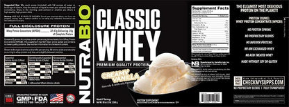 NutraBio Classic Whey Protein Powder- 25G of Protein Per Scoop - Ice Cream Cookie Dream, 2 Pounds