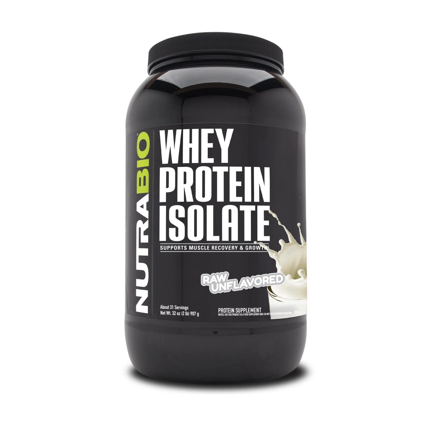 NutraBio Whey Protein Isolate Powder Supplement – 25g of Protein Per Scoop with Complete Amino Acid Profile - Soy and Gluten Free Protein Powder - Zero Fillers and Non-GMO - Alpine Vanilla - 2 Lbs