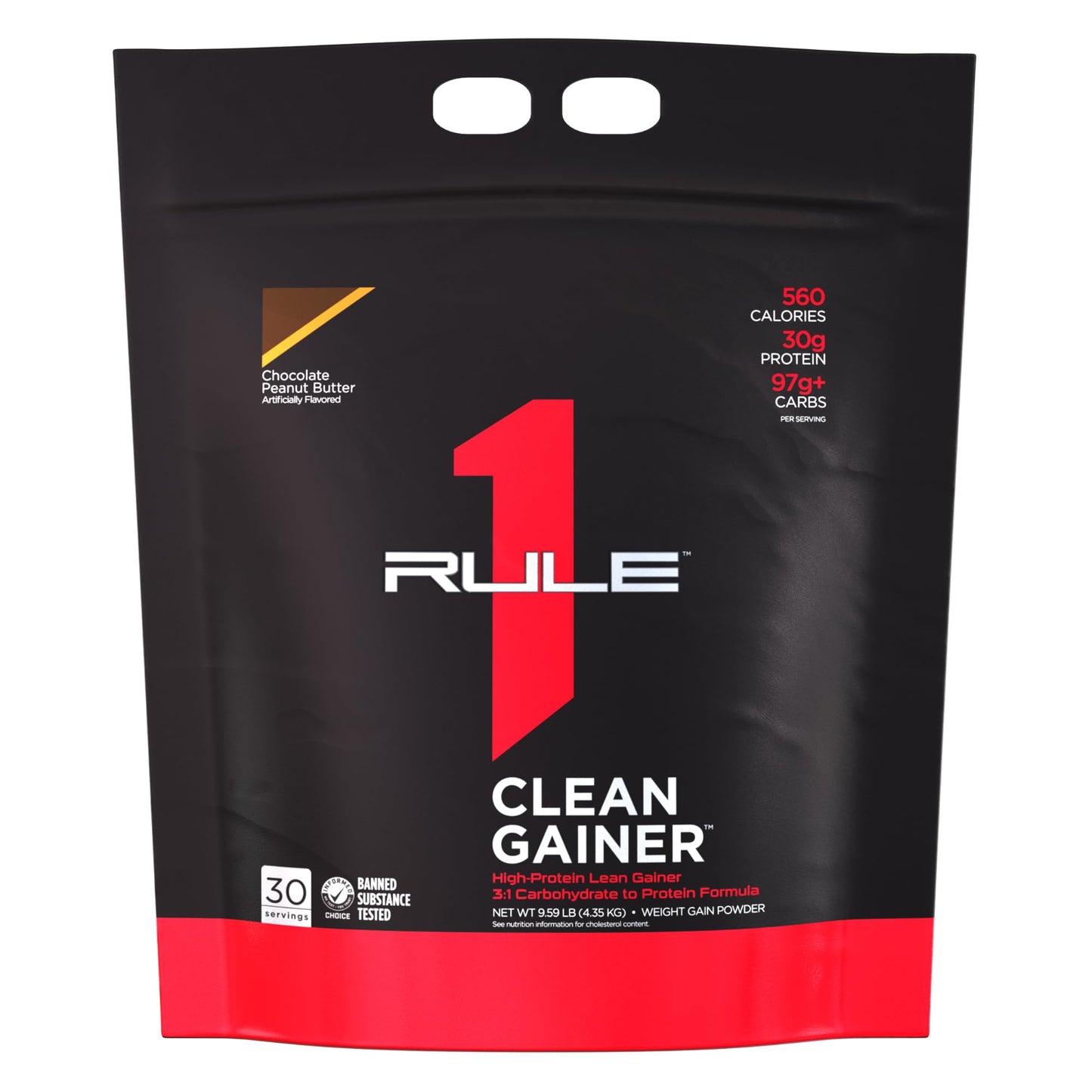 Rule One Proteins, R1 Clean Gainer - High-Protein Lean Gain Formula with 560 Calories, 30g of Full-Spectrum Protein, Over 90g Carbs, Under 6g of Fat (15 Servings, Vanilla Crème)