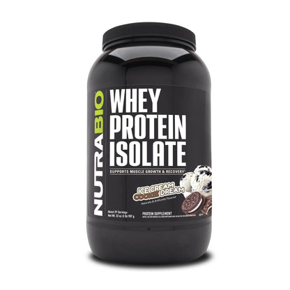 NutraBio Whey Protein Isolate Powder Supplement – 25g of Protein Per Scoop with Complete Amino Acid Profile - Soy and Gluten Free Protein Powder - Zero Fillers and Non-GMO - Alpine Vanilla - 2 Lbs