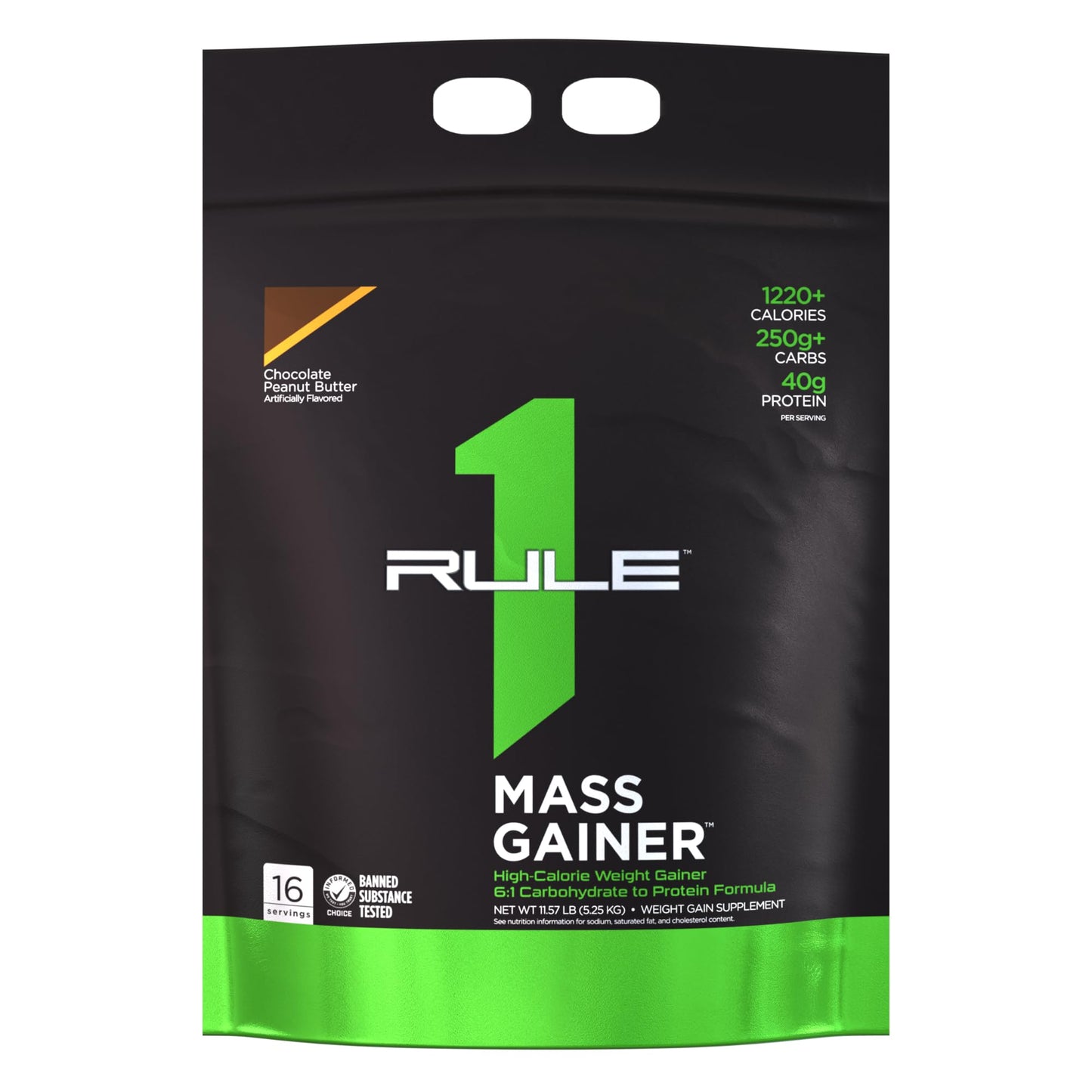 Rule One Proteins, R1 Mass Gainer - Vanilla Crème, High-Calorie Weight Gain Formula with 1,220+ Calories, 250g+ Complex Carb Blend, 40g All-Whey Protein, 8g Fat Per Serving, 6 Pounds, 8 Servings