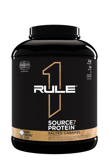 Source 7 Protein – Gelato-Inspired Flavors, Velvety Smooth Texture, 22g Sustained Protein with 10g EAAs from 7 Premium Sources (2 Pounds*, Vanilla)