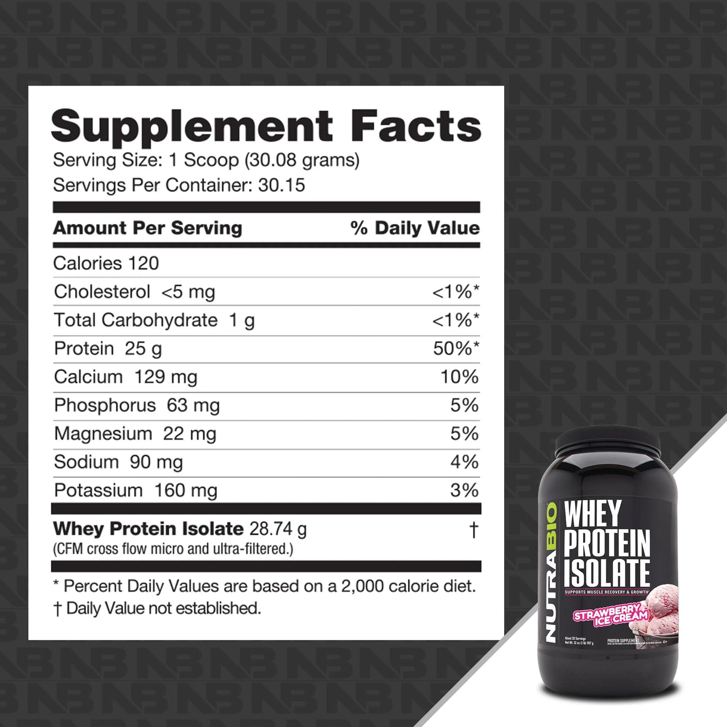 NutraBio Whey Protein Isolate Powder Supplement – 25g of Protein Per Scoop with Complete Amino Acid Profile - Soy and Gluten Free Protein Powder - Zero Fillers and Non-GMO - Alpine Vanilla - 2 Lbs