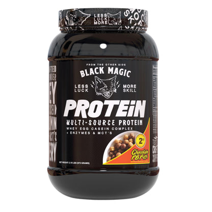 Worldwide Nutrition Bundle: Black Magic Multi-Source Protein Powder Whey, Egg Albumin Enzymes, Micellar Casein & MCTs Muscle Mass Gaining Cinnamon Toast Flavor - 2 LB & Multi-Purpose Keychain