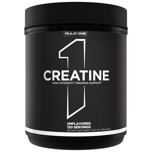 Rule 1 Creatine Powder – Pure Micronized Creatine Monohydrate for High-Intensity Exercise and Lean Body Mass Support, Flavored and Unflavored (130 Servings, Unflavored)