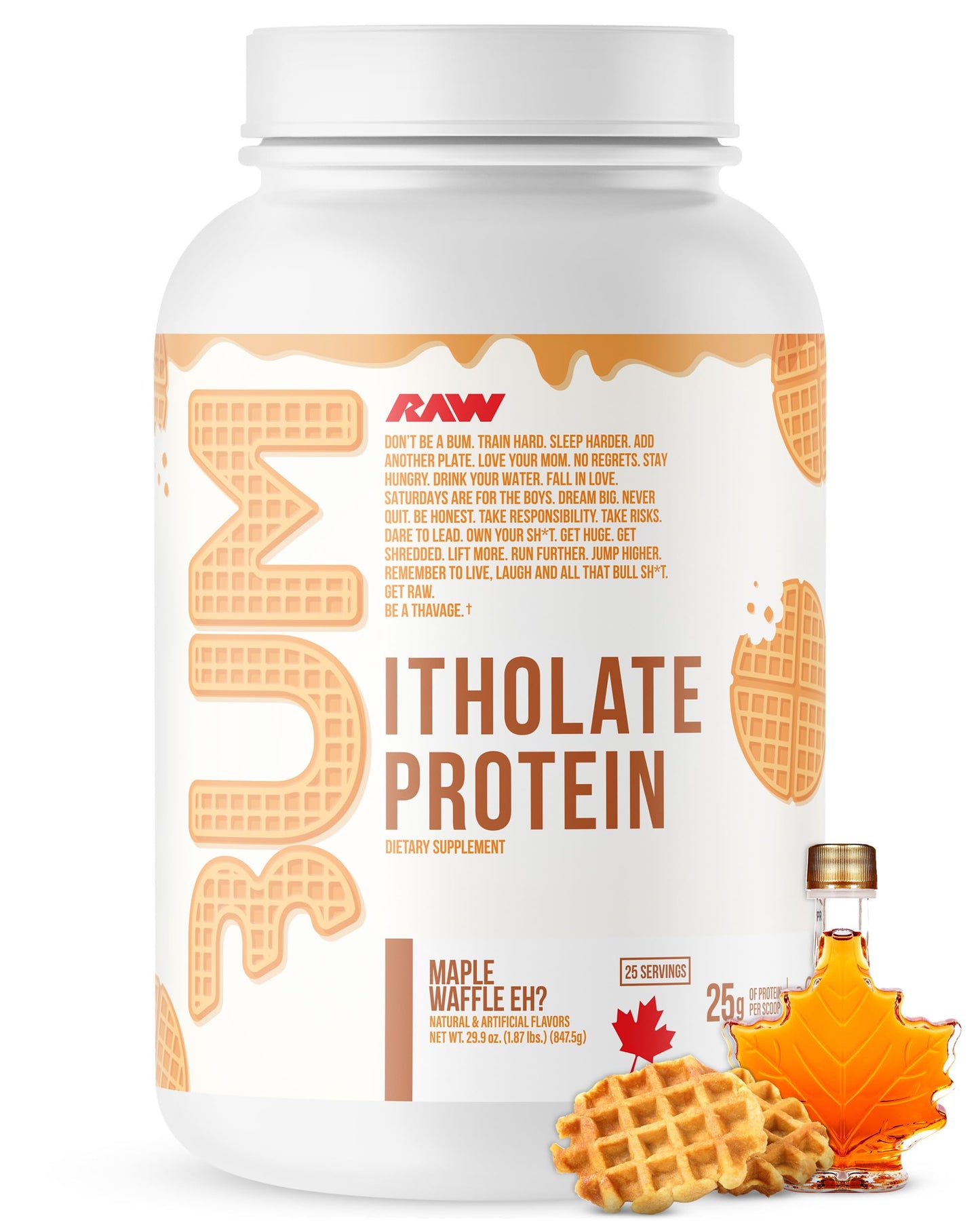 RAW Whey Isolate Protein Powder, Vanilla Oatmeal Cookie (CBUM Itholate Protein) - 100% Grass-Fed Sports Nutrition for Muscle Growth & Recovery - Low-Fat, Low Carb, Naturally Flavored - 25 Servings