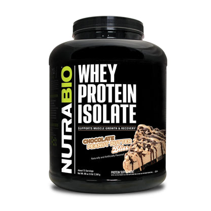 NutraBio Whey Protein Isolate Powder Supplement – 25g of Protein Per Scoop with Complete Amino Acid Profile - Soy and Gluten Free Protein Powder - Zero Fillers and Non-GMO - Alpine Vanilla - 2 Lbs