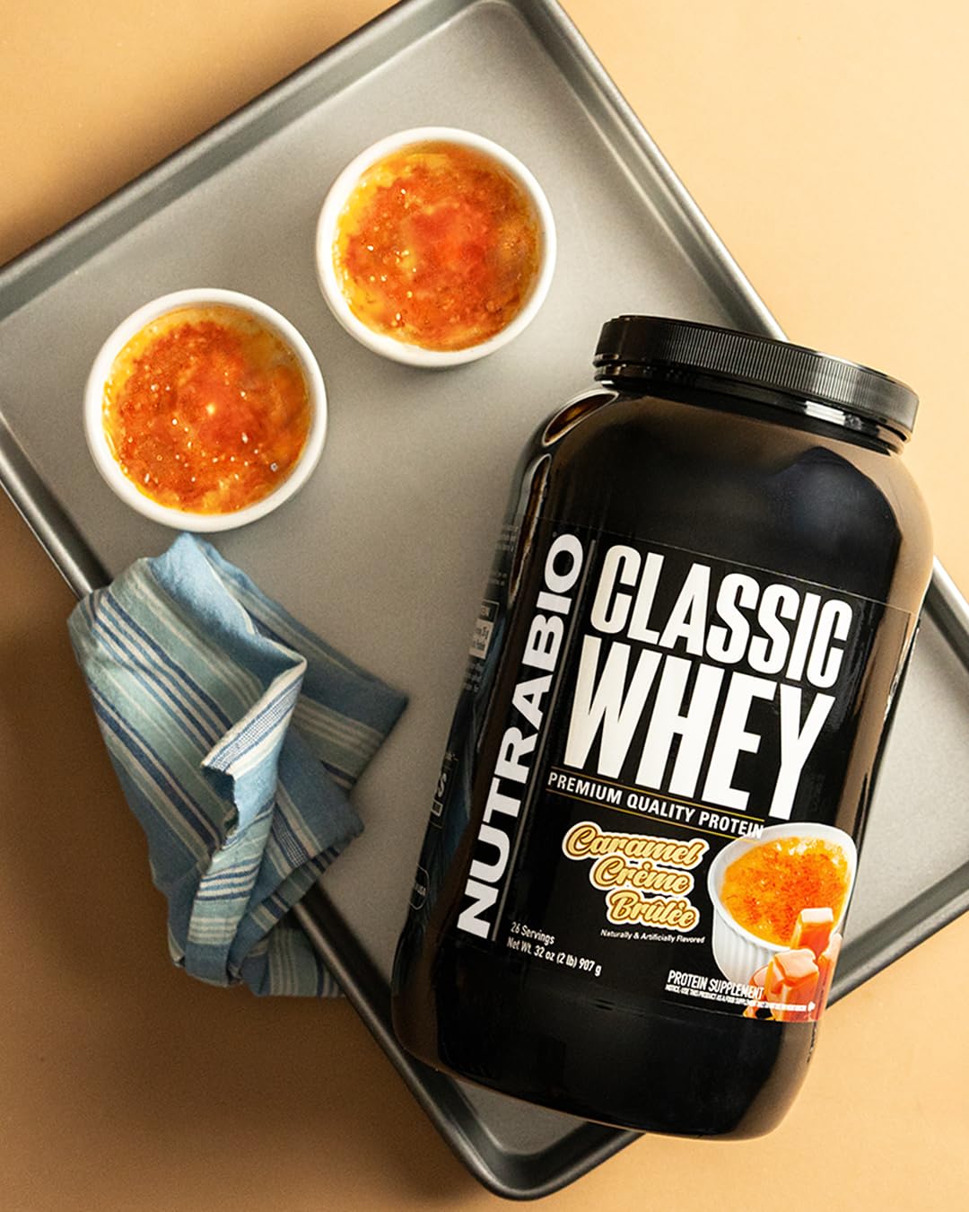 NutraBio Classic Whey Protein Powder- 25G of Protein Per Scoop - Ice Cream Cookie Dream, 2 Pounds