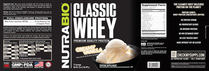 NutraBio Classic Whey Protein Powder- 25G of Protein Per Scoop - Ice Cream Cookie Dream, 2 Pounds