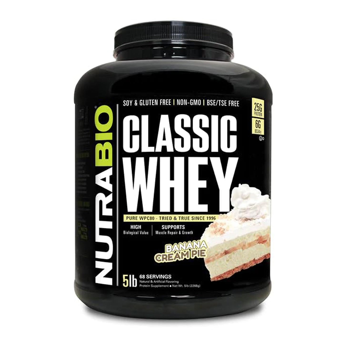 NutraBio Classic Whey Protein Powder- 25G of Protein Per Scoop - Ice Cream Cookie Dream, 2 Pounds