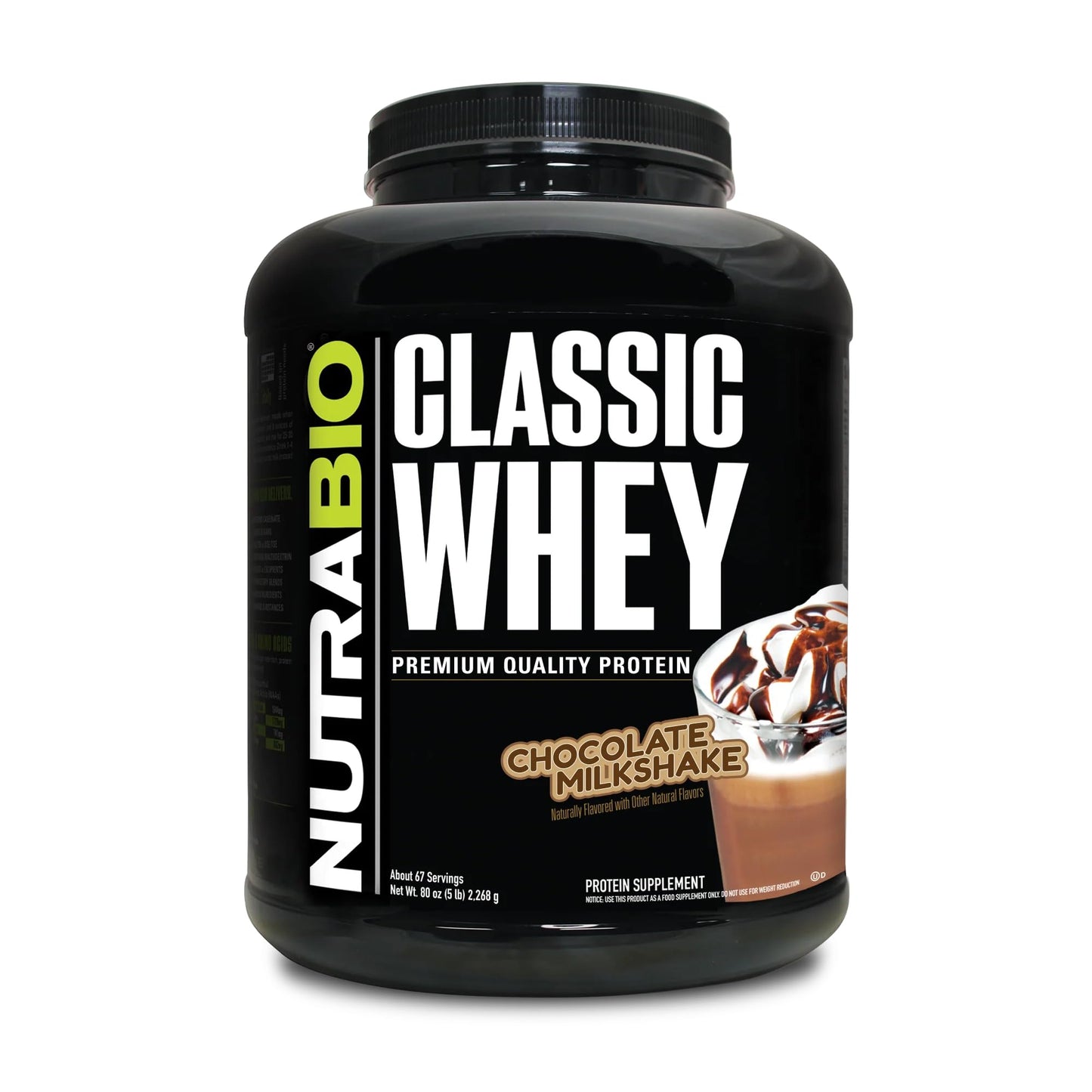 NutraBio Classic Whey Protein Powder- 25G of Protein Per Scoop - Ice Cream Cookie Dream, 2 Pounds