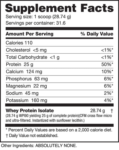 NutraBio Whey Protein Isolate Powder Supplement – 25g of Protein Per Scoop with Complete Amino Acid Profile - Soy and Gluten Free Protein Powder - Zero Fillers and Non-GMO - Alpine Vanilla - 2 Lbs