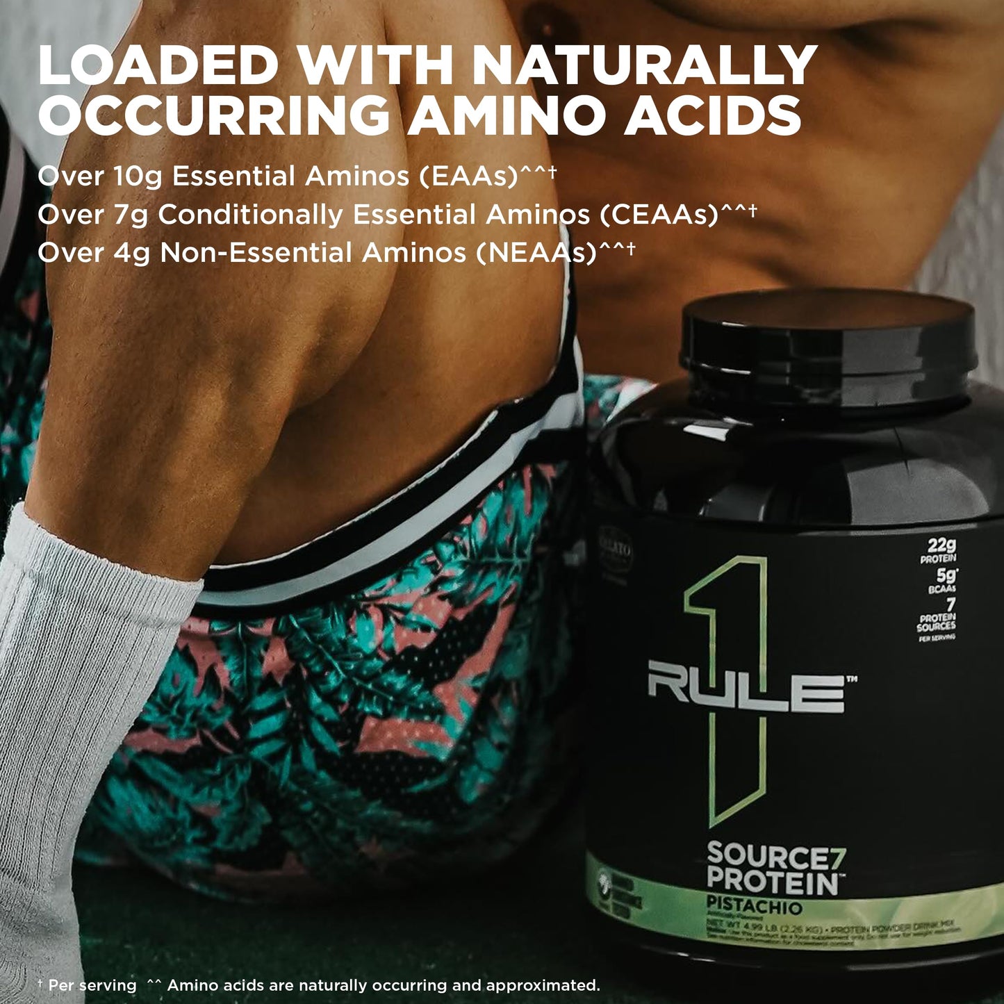 Source 7 Protein – Gelato-Inspired Flavors, Velvety Smooth Texture, 22g Sustained Protein with 10g EAAs from 7 Premium Sources (2 Pounds*, Vanilla)