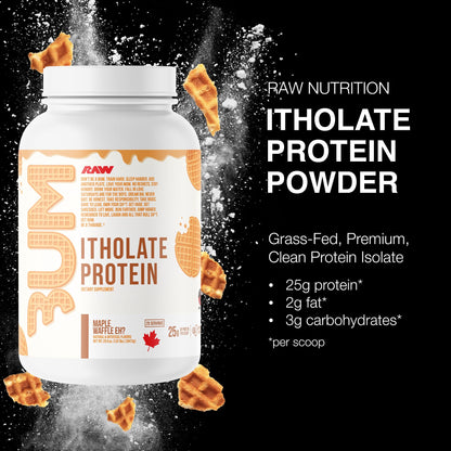 RAW Whey Isolate Protein Powder, Vanilla Oatmeal Cookie (CBUM Itholate Protein) - 100% Grass-Fed Sports Nutrition for Muscle Growth & Recovery - Low-Fat, Low Carb, Naturally Flavored - 25 Servings