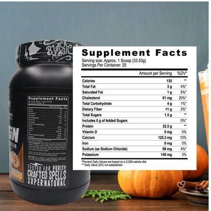 Worldwide Nutrition Bundle: Black Magic Multi-Source Protein Powder Whey, Egg Albumin Enzymes, Micellar Casein & MCTs Muscle Mass Gaining Cinnamon Toast Flavor - 2 LB & Multi-Purpose Keychain