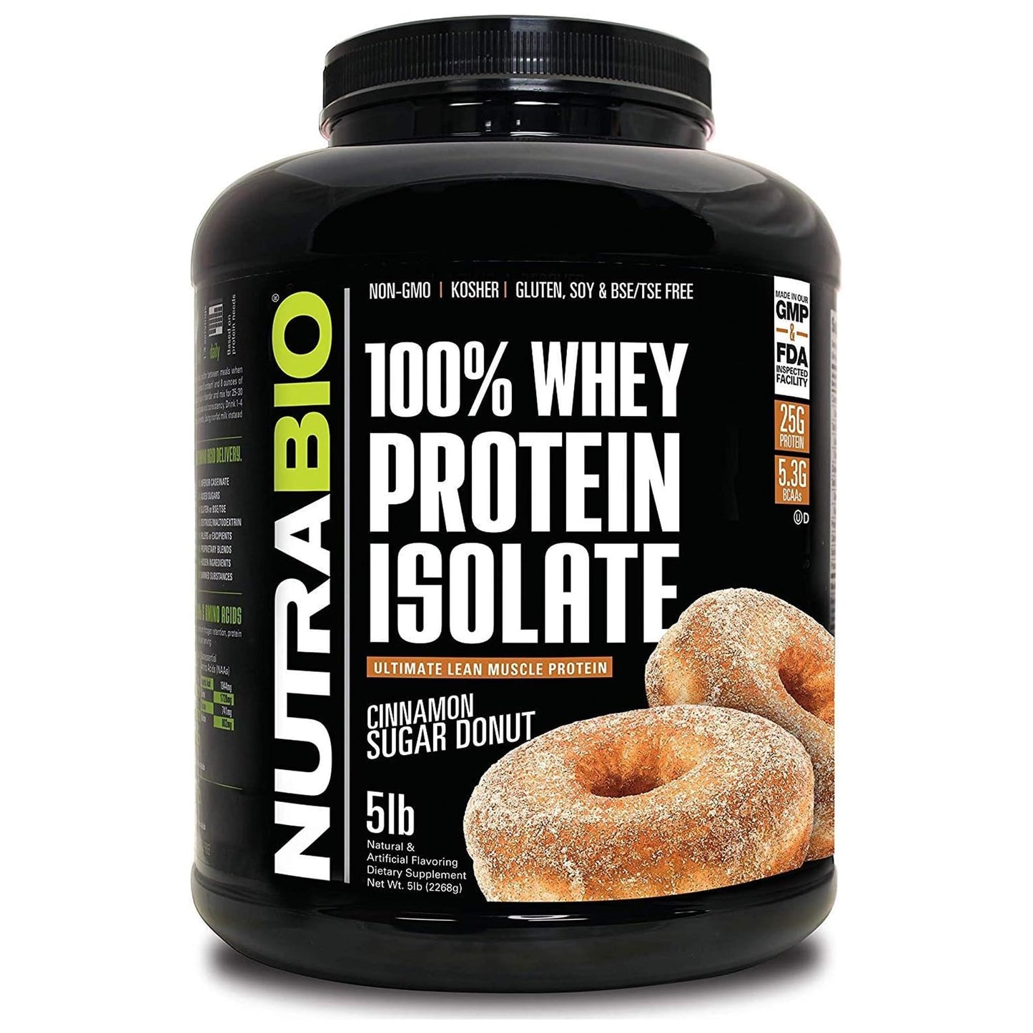 NutraBio Whey Protein Isolate Powder Supplement – 25g of Protein Per Scoop with Complete Amino Acid Profile - Soy and Gluten Free Protein Powder - Zero Fillers and Non-GMO - Alpine Vanilla - 2 Lbs