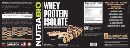 NutraBio Whey Protein Isolate Powder Supplement – 25g of Protein Per Scoop with Complete Amino Acid Profile - Soy and Gluten Free Protein Powder - Zero Fillers and Non-GMO - Alpine Vanilla - 2 Lbs