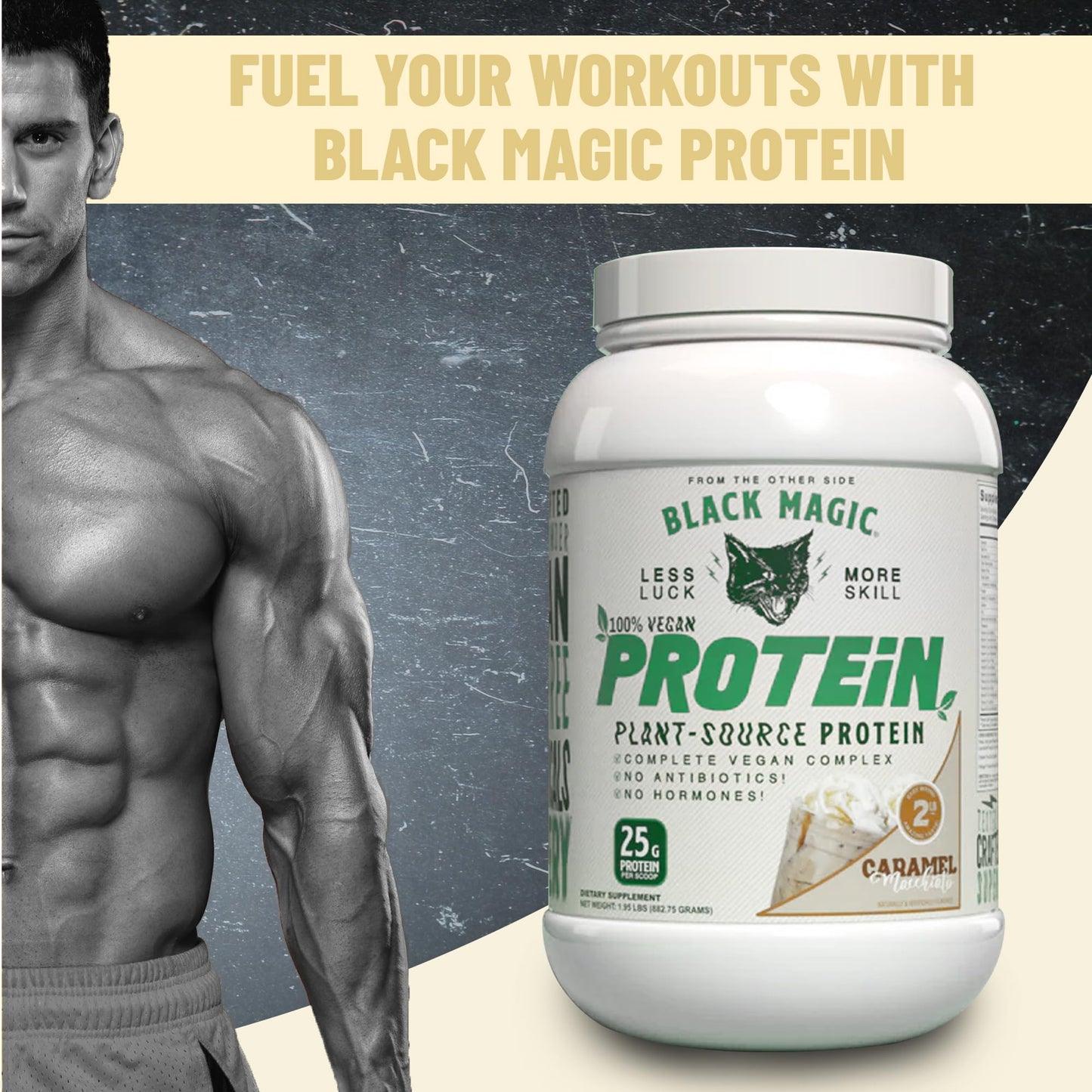 Worldwide Nutrition Bundle: Black Magic Multi-Source Protein - Whey, Egg, and Casein Complex with Enzymes & MCT Powder - Vegan Peanut Butter Protein Powder - 2 LB with Bonus Key Chain