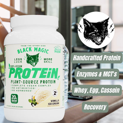 Worldwide Nutrition Bundle: Black Magic Multi-Source Protein - Whey, Egg, and Casein Complex with Enzymes & MCT Powder - Vegan Peanut Butter Protein Powder - 2 LB with Bonus Key Chain